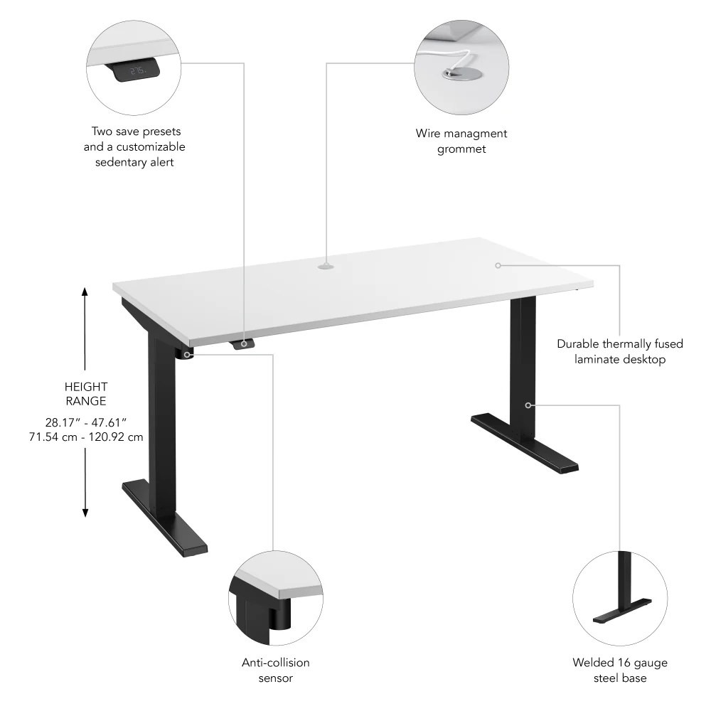 Move 40 Series 60W x 30D Electric Height Adjustable Standing Desk - Image 43