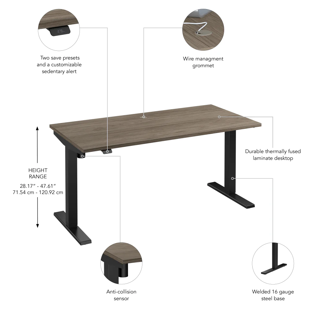 Move 40 Series 60W x 30D Electric Height Adjustable Standing Desk - Image 6