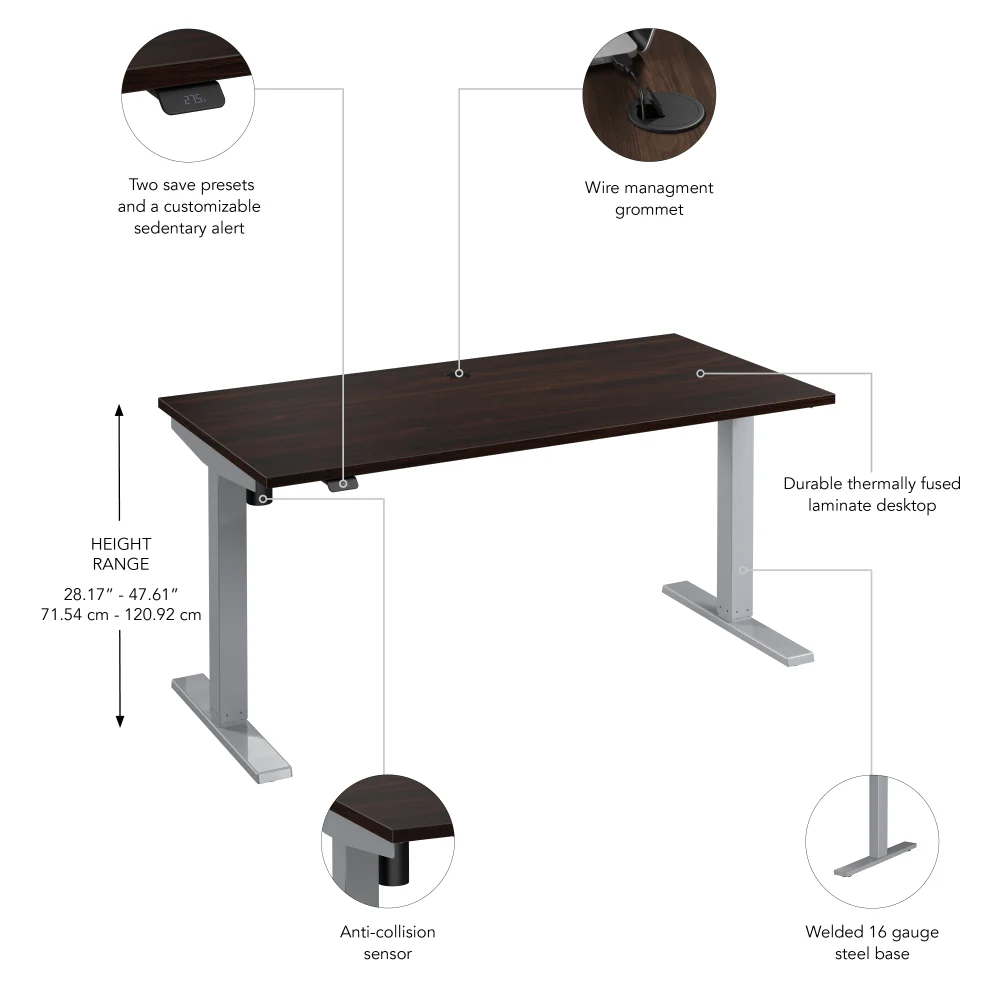 Move 40 Series 60W x 30D Electric Height Adjustable Standing Desk - Image 42