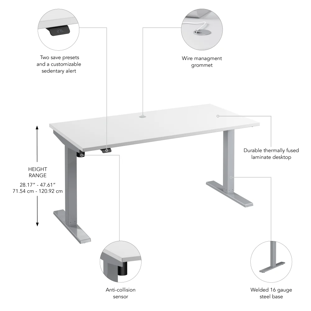 Move 40 Series 60W x 30D Electric Height Adjustable Standing Desk - Image 6