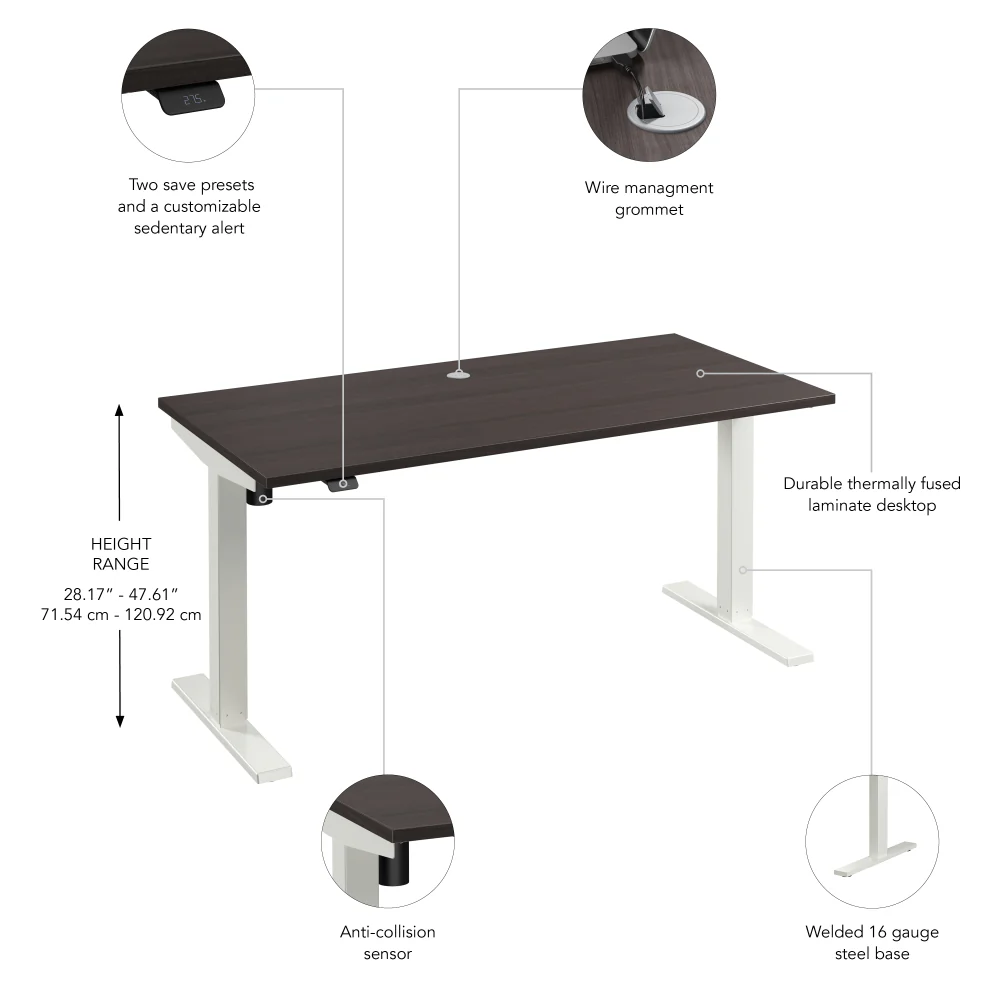 Move 40 Series 60W x 30D Electric Height Adjustable Standing Desk - Image 36