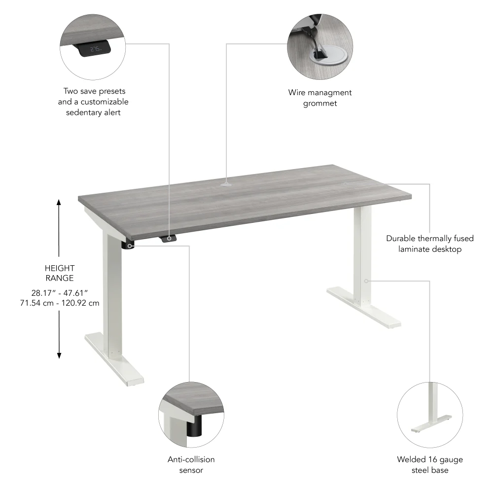 Move 40 Series 60W x 30D Electric Height Adjustable Standing Desk - Image 48