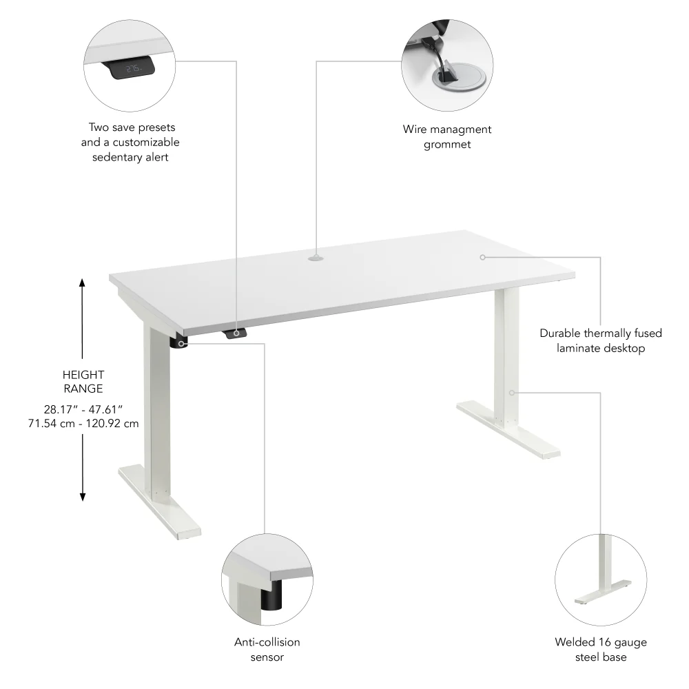 Move 40 Series 60W x 30D Electric Height Adjustable Standing Desk - Image 6