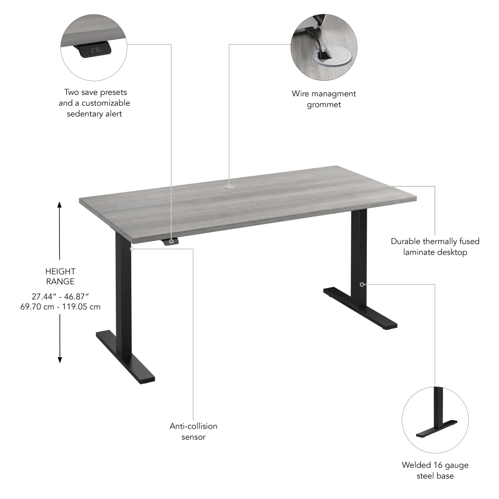 60W x 30D Height Adjustable Standing Desk - Image 36