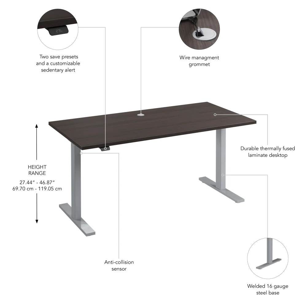 Move 60 Series 60W x 30D Electric Height Adjustable Standing Desk - Image 12