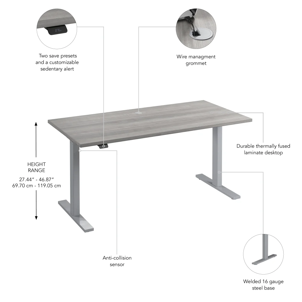Move 60 Series 60W x 30D Electric Height Adjustable Standing Desk - Image 18