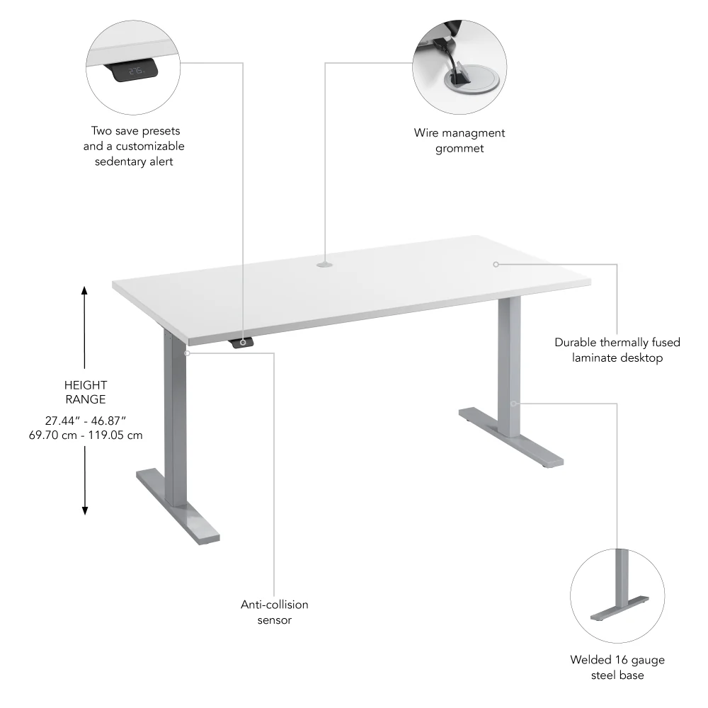 Move 60 Series 60W x 30D Electric Height Adjustable Standing Desk - Image 36