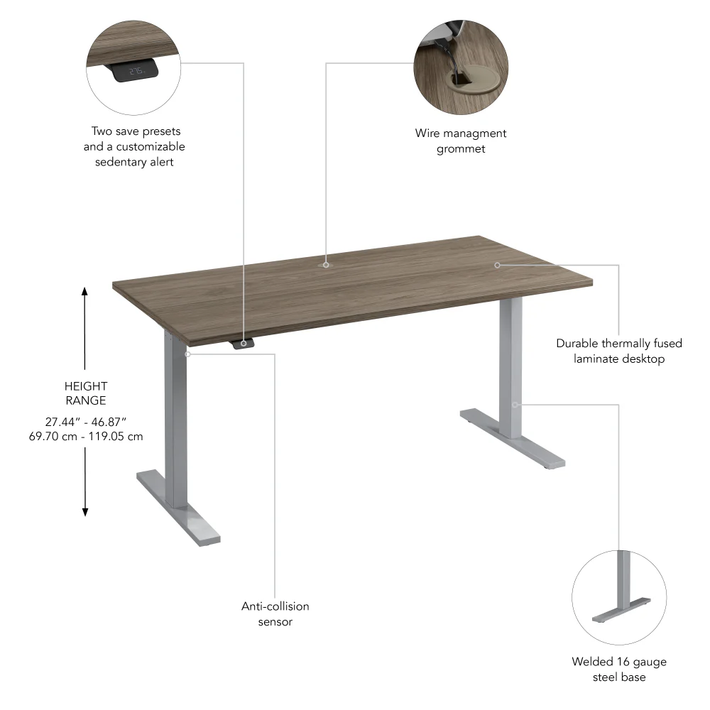 Move 60 Series 60W x 30D Electric Height Adjustable Standing Desk - Image 42