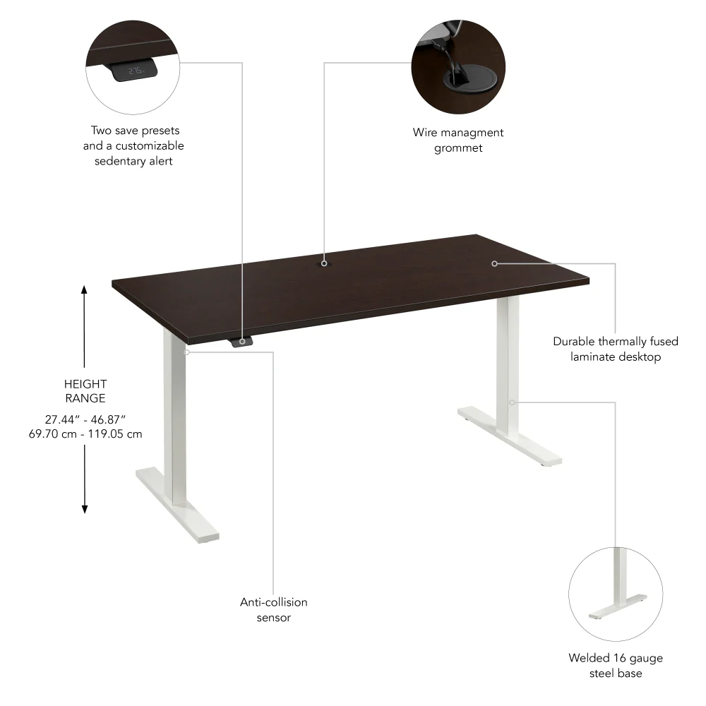 Move 60 Series 60W x 30D Electric Height Adjustable Standing Desk - Image 12