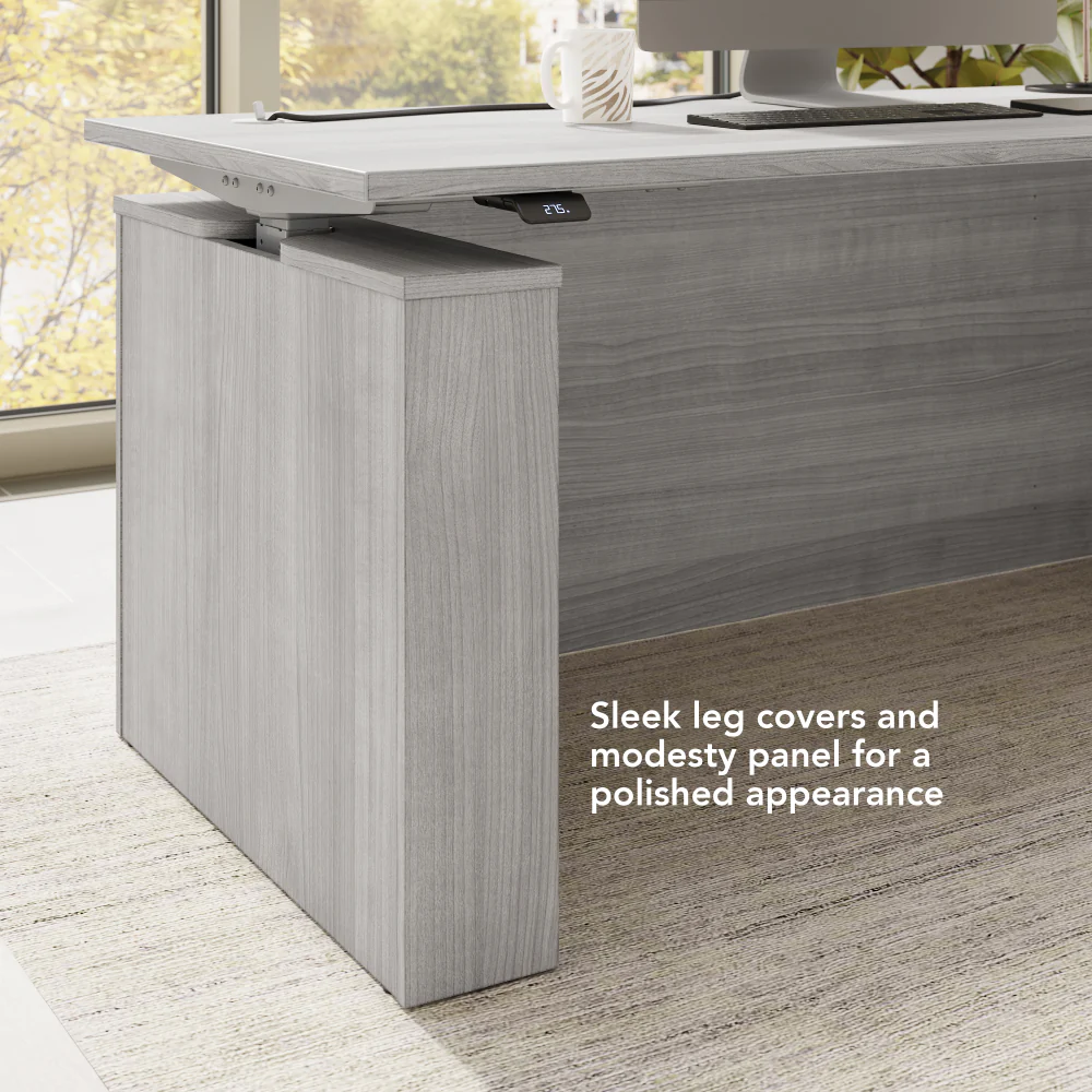 Stratus 60W x 30D Electric Height Adjustable Standing Desk with Modesty Panel - Image 19