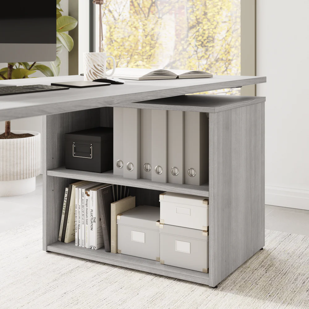 Stratus 60W x 30D Electric Height Adjustable Standing Desk with Bookcase - Image 19