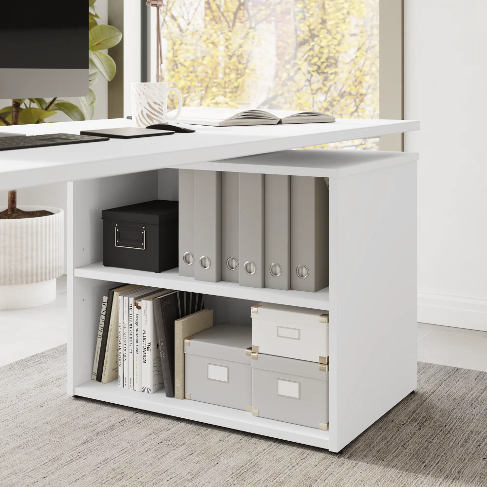 Stratus 60W x 30D Electric Height Adjustable Standing Desk with Bookcase - Image 5