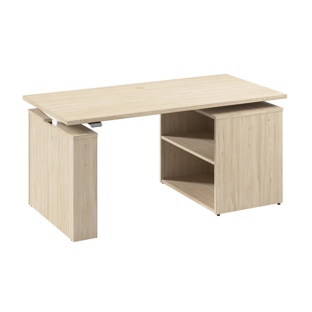 Stratus 60W x 30D Electric Height Adjustable Standing Desk with Bookcase - Image 8
