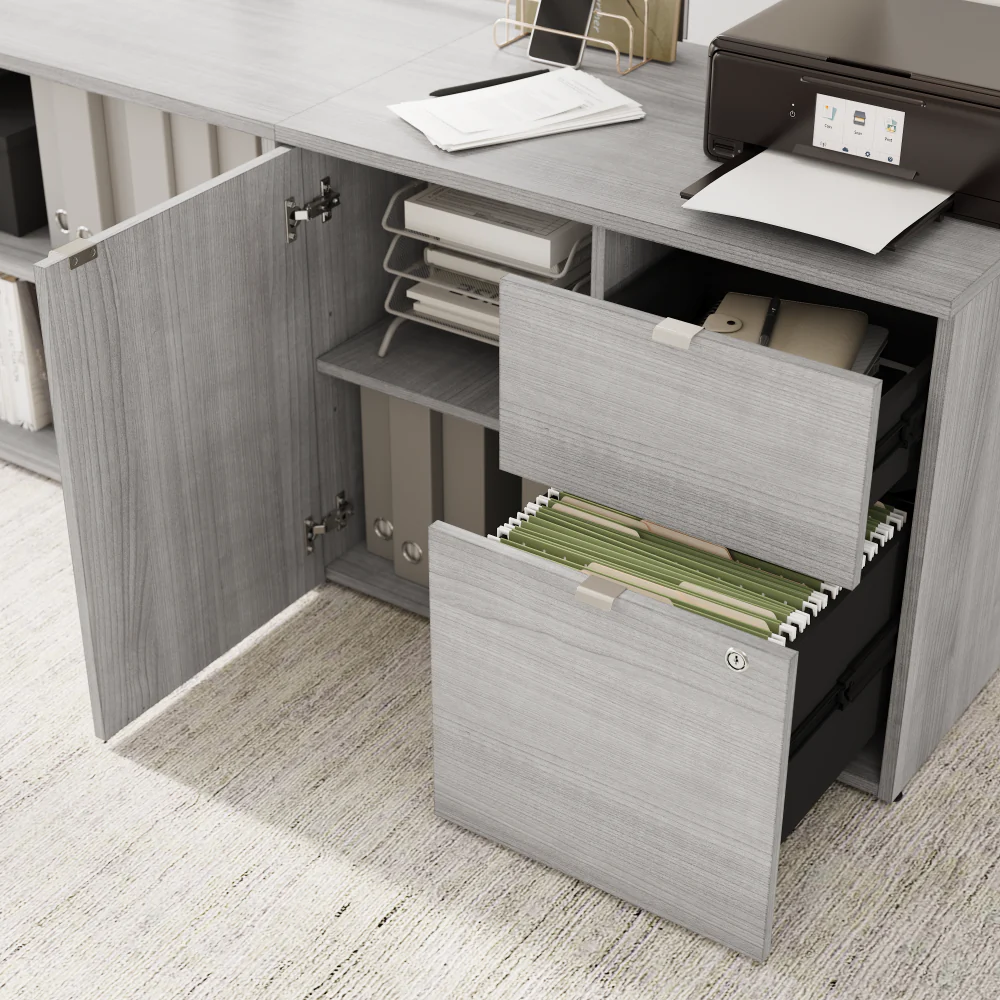 Stratus 60W x 30D Electric Height Adjustable Standing Desk with Storage - Image 13