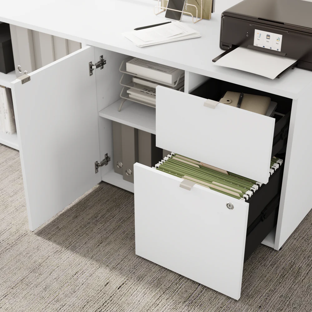 Stratus 60W x 30D Electric Height Adjustable Standing Desk with Storage - Image 20