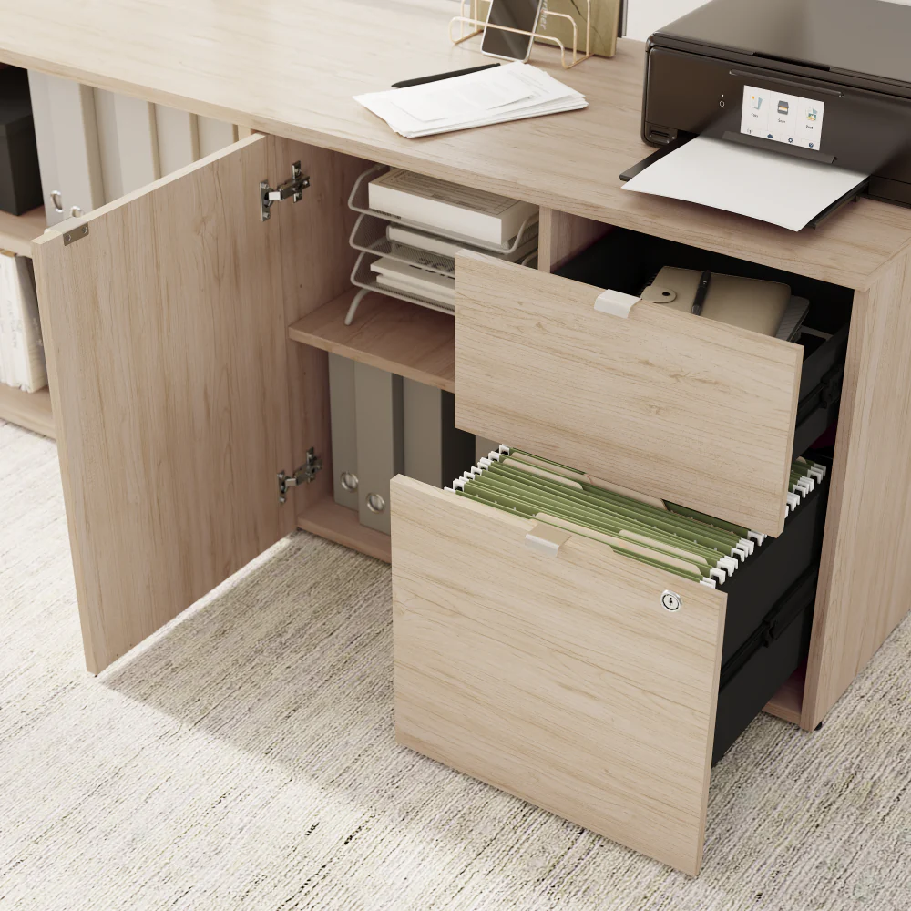 Stratus 60W x 30D Electric Height Adjustable Standing Desk with Storage - Image 6