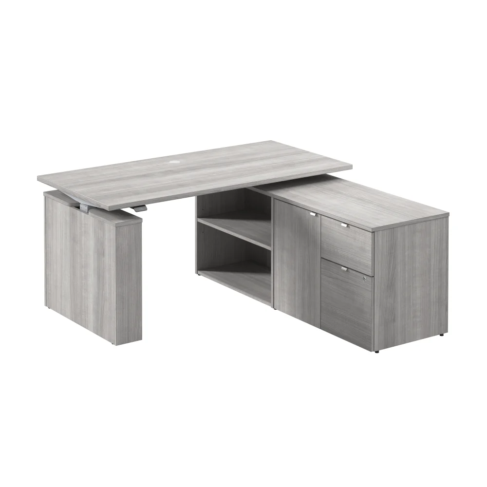 Stratus 60W x 30D Electric Height Adjustable Standing Desk with Storage - Image 8