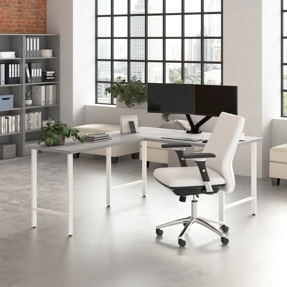 Hustle 60W x 30D L Shaped Computer Desk with Metal Legs - Image 16