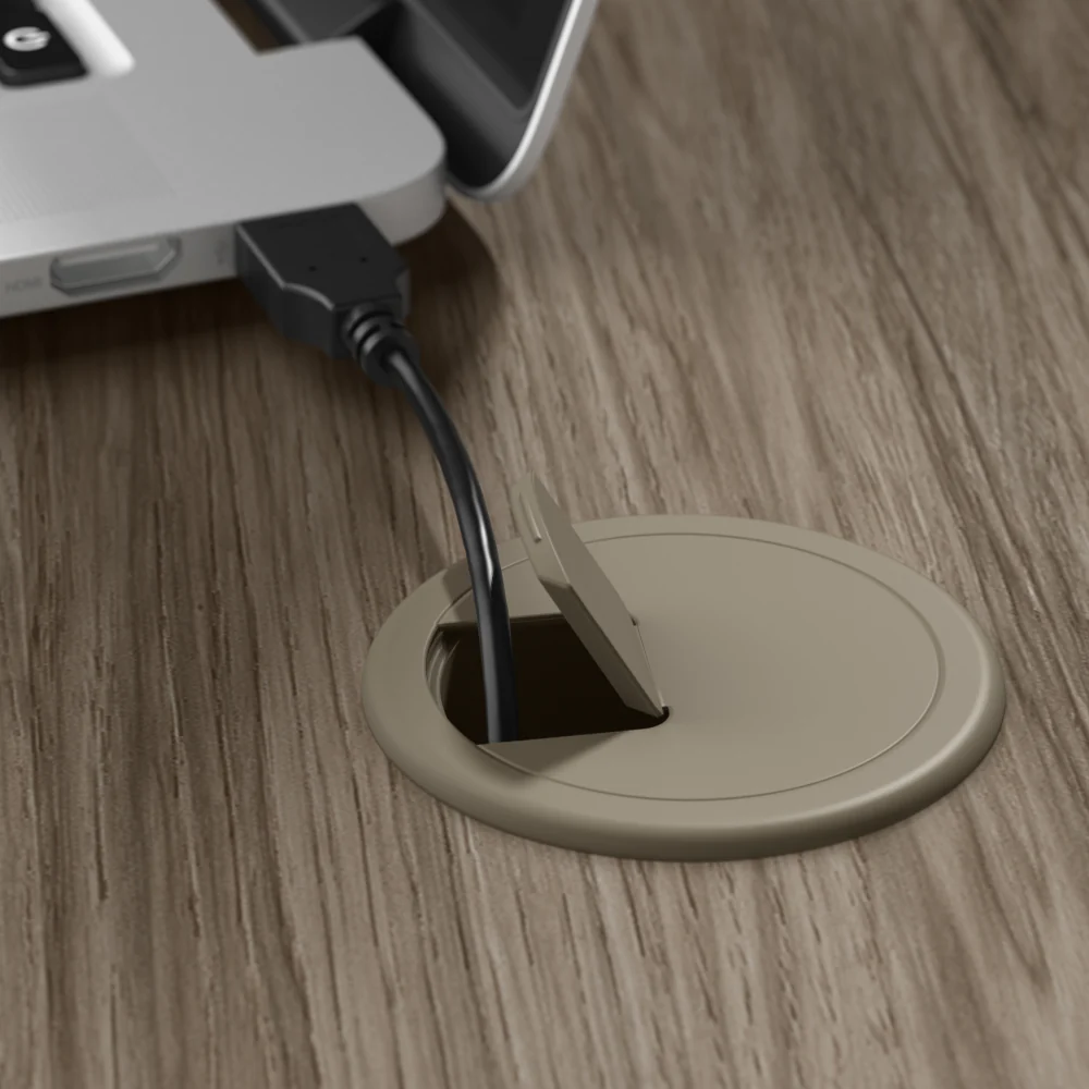 Hybrid 60W x 30D L Shaped Table Desk with Metal Legs - Image 10