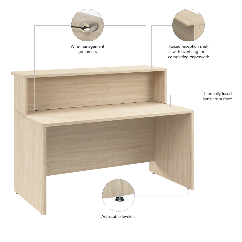 Arrive 60W x 30D Reception Desk with Shelf - Image 16