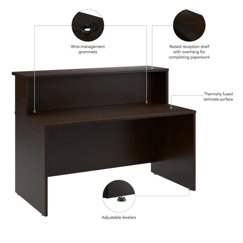 Arrive 60W x 30D Reception Desk with Shelf - Image 24