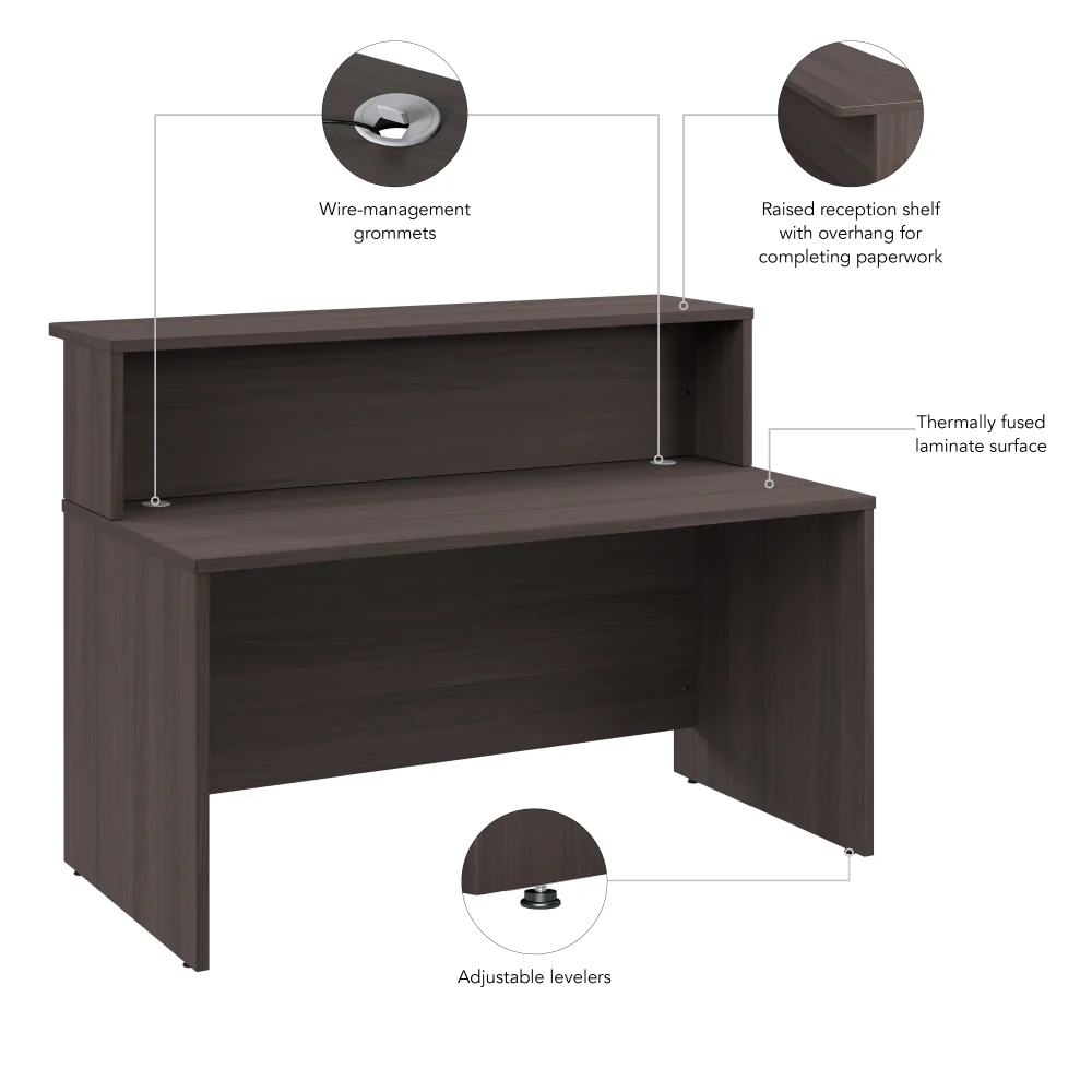 Arrive 60W x 30D Reception Desk with Shelf - Image 8