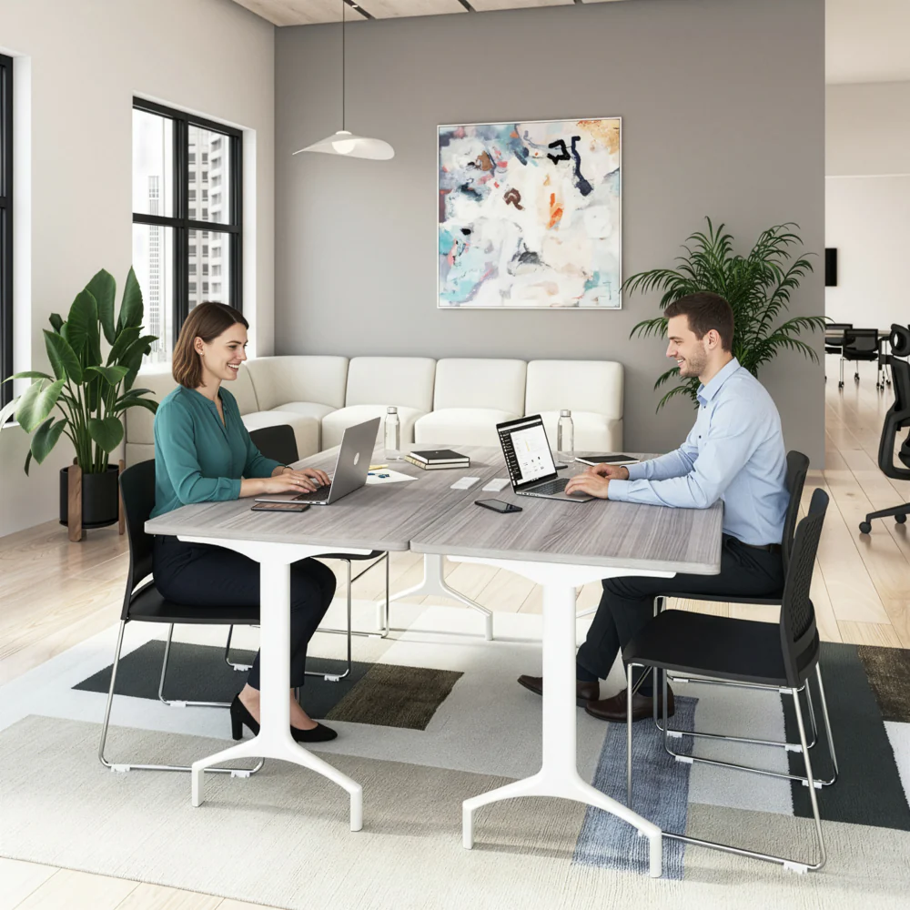 Synergy 60-inch Rectangle Modular Office Conference Table - Image 10