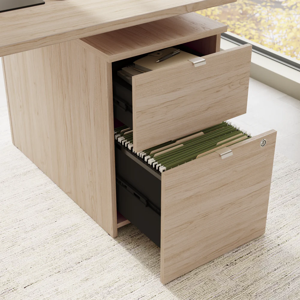 Stratus 60W x 30D Eletric Height Adjustable Standing Desk with File Cabinet - Image 5