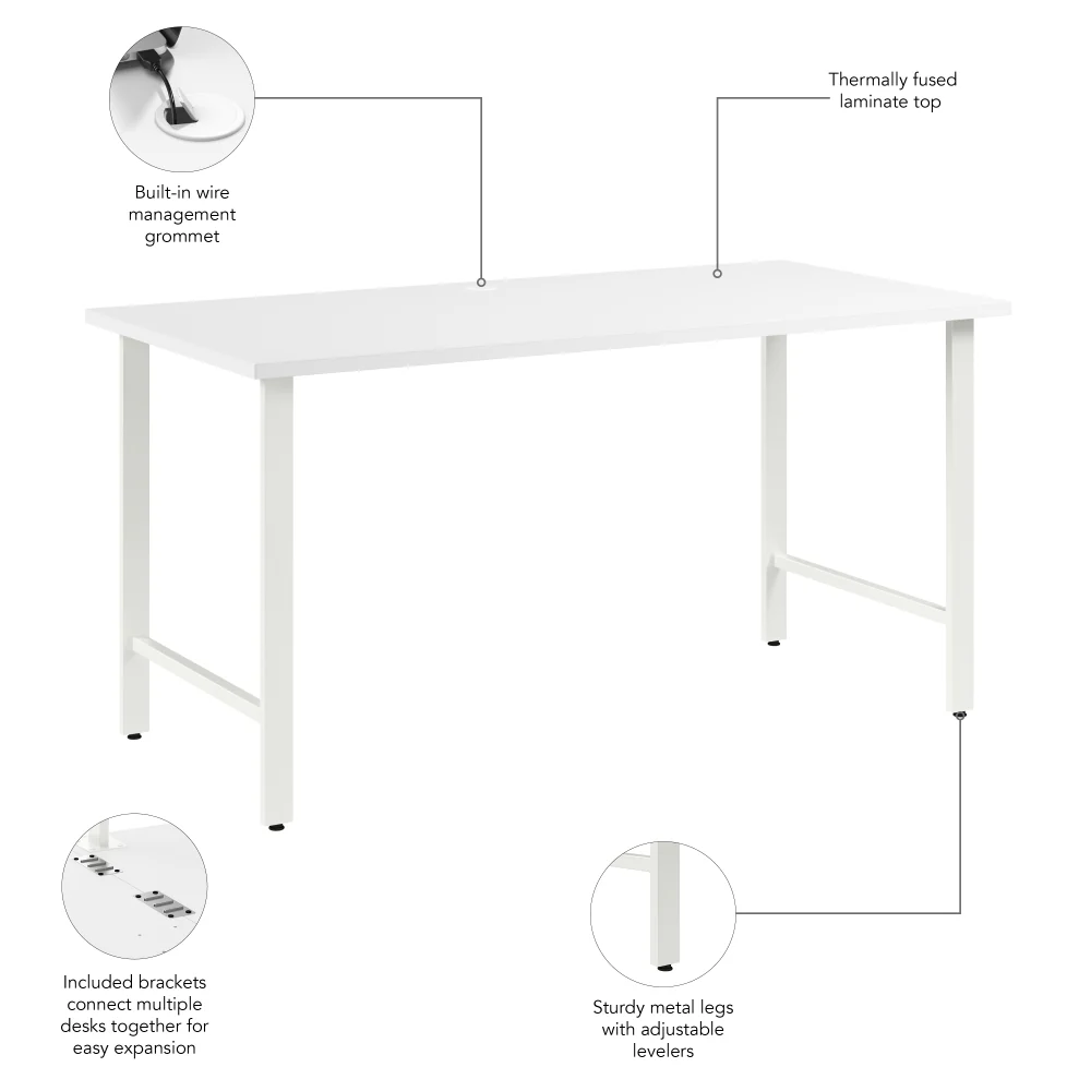 Hustle 60W x 30D Computer Desk with Metal Legs - Image 27