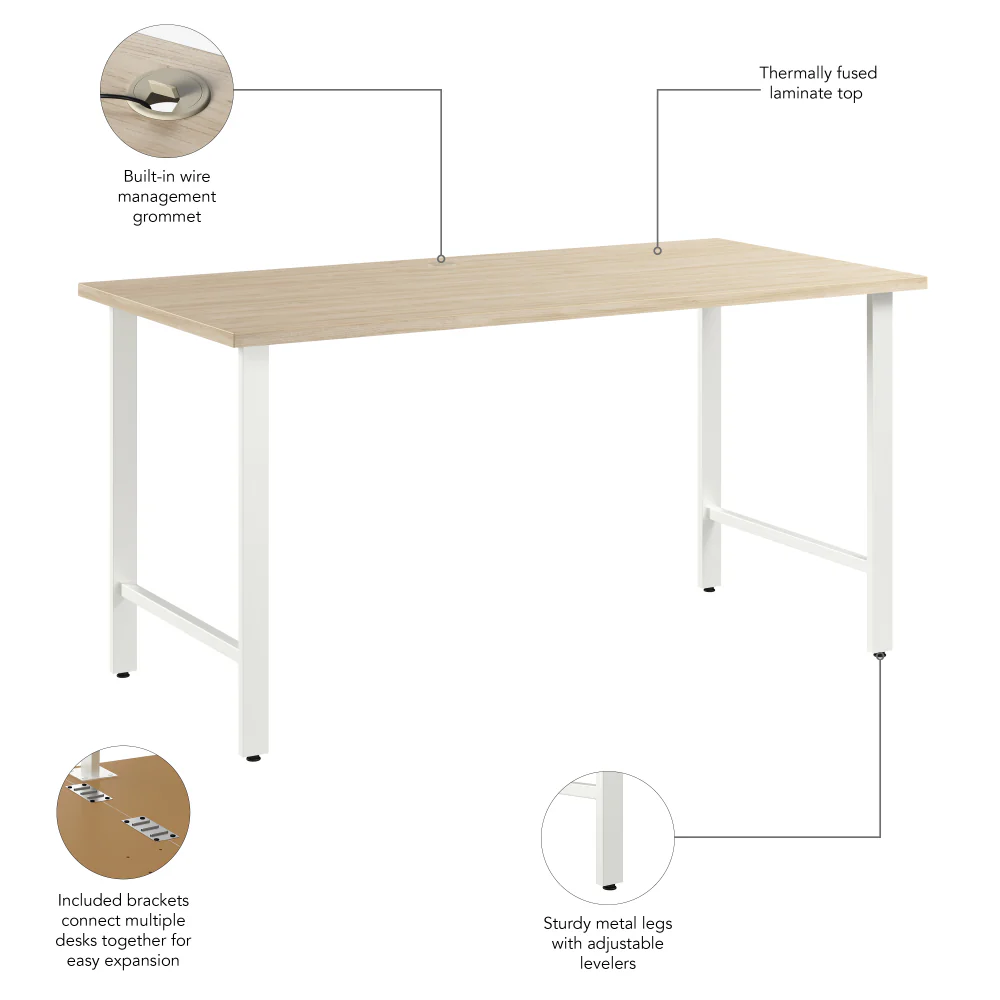 Hustle 60W x 30D Computer Desk with Metal Legs - Image 9