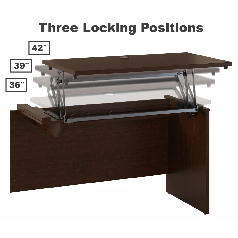 Series C 60W x 43D Left Hand 3 Position Sit to Stand L Shaped Desk with Mobile File Cabinet - Image 8