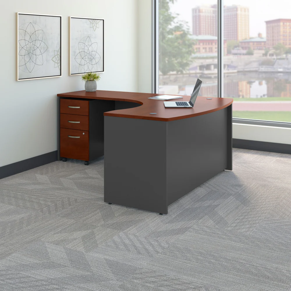 Series C Left Handed L Shaped Desk with Mobile File Cabinet - Image 7