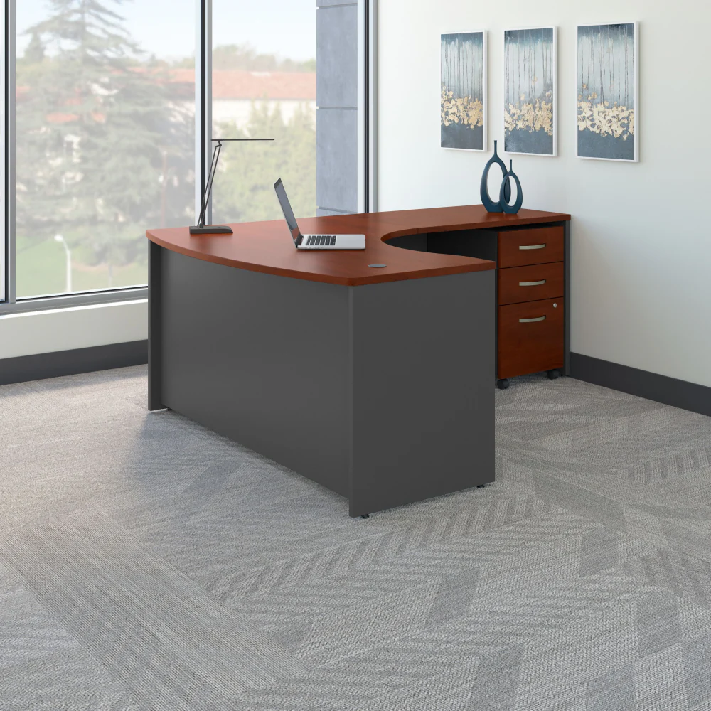 Series C Right Handed L Shaped Desk with Mobile File Cabinet - Image 7