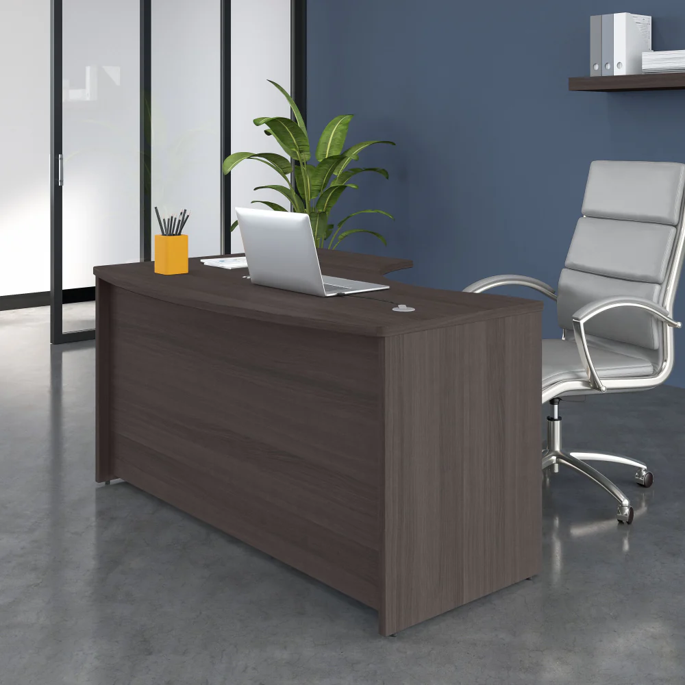 Studio C 60W x 43D Right Hand L-Bow Desk Shell - Image 9