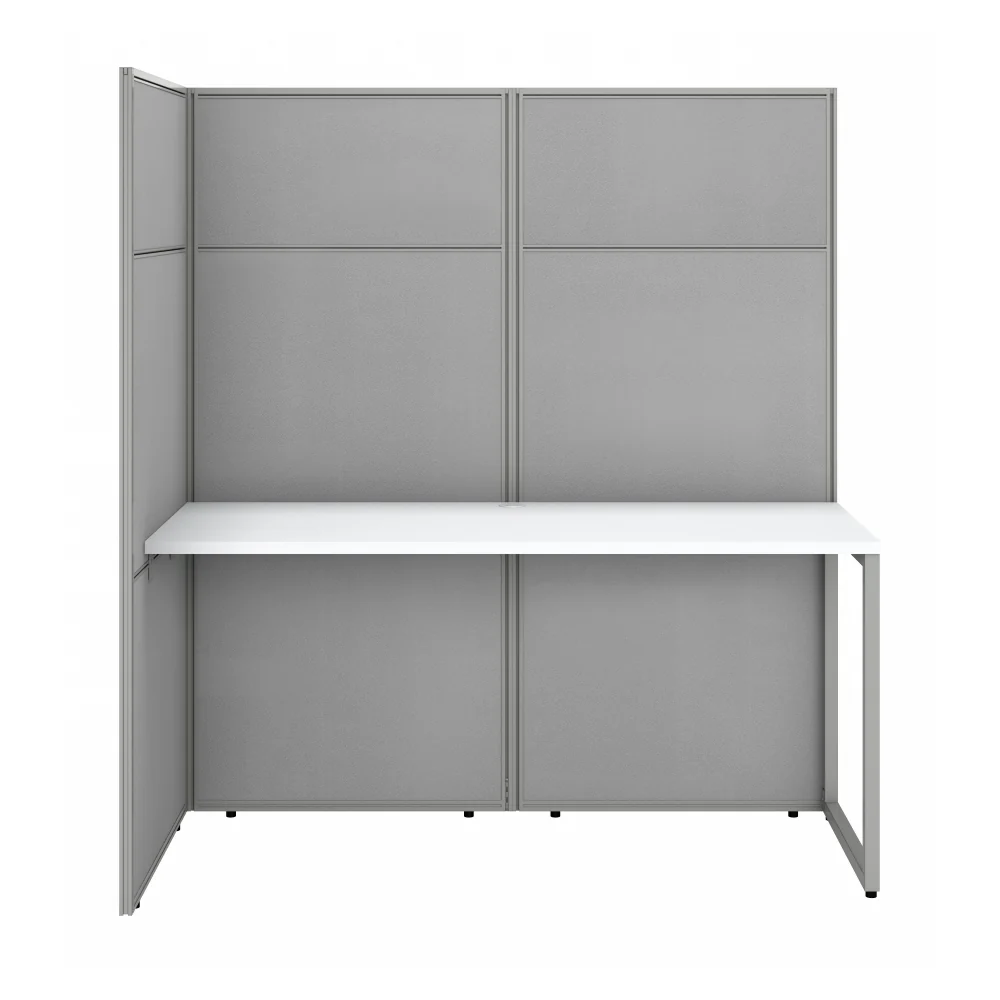 Easy Office 60W 2 Person Cubicle Desk Workstation with 66H Panels - Image 7