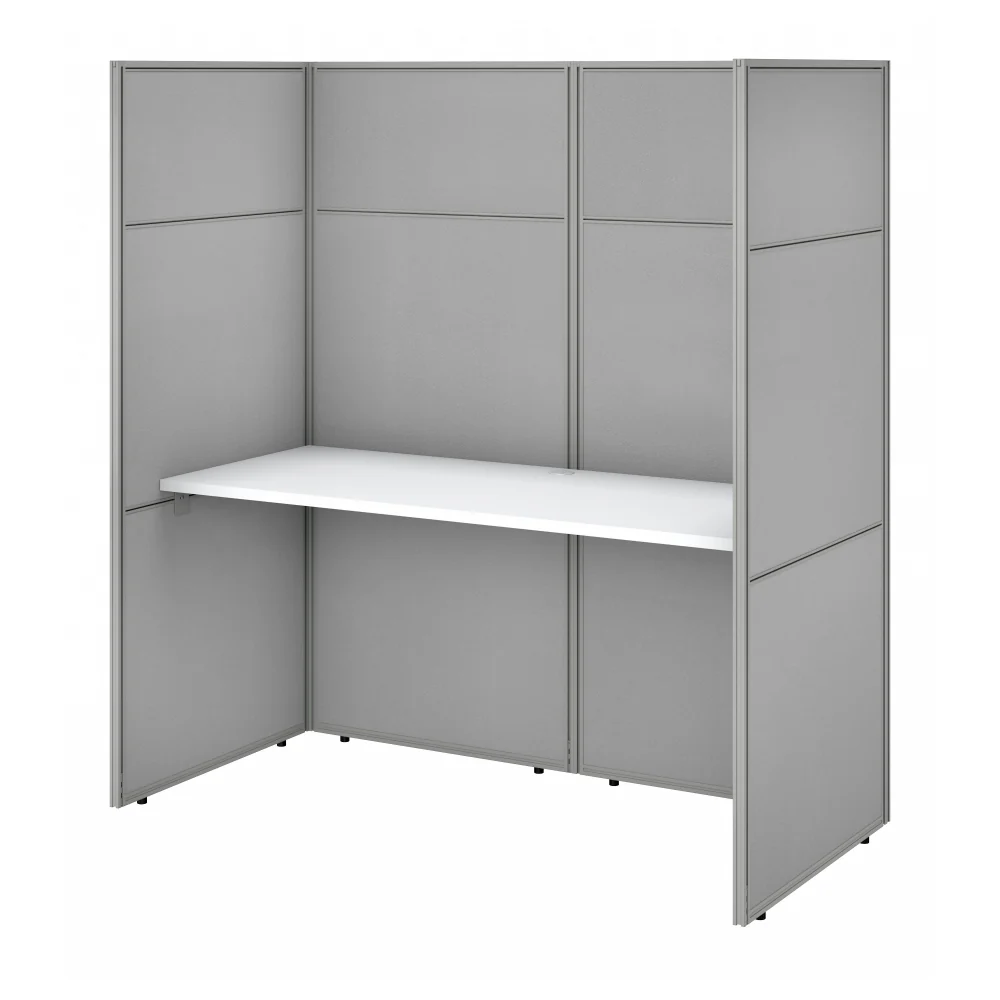 Easy Office 60W Cubicle Desk Workstation with 66H Closed Panels - Image 5