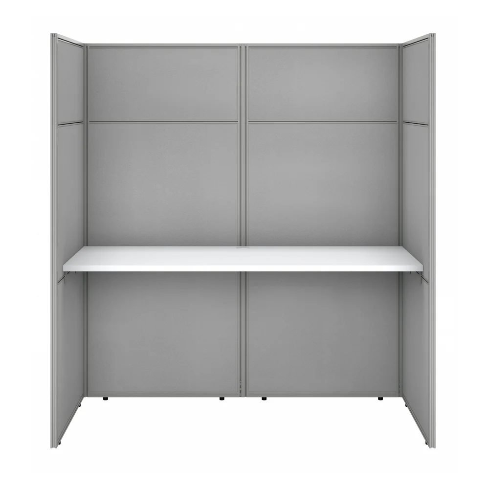 Easy Office 60W Cubicle Desk Workstation with 66H Closed Panels - Image 7