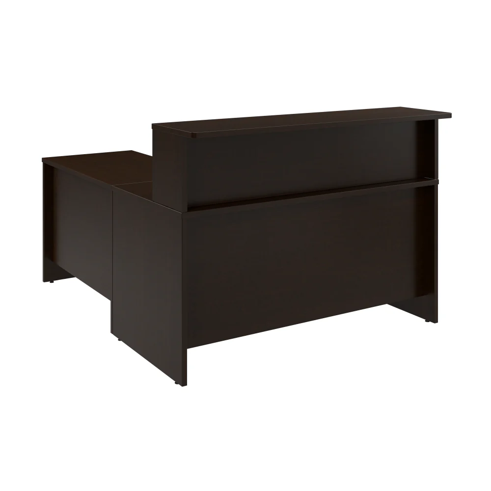 Arrive 60W x 72D L Shaped Reception Desk with Shelf - Image 11