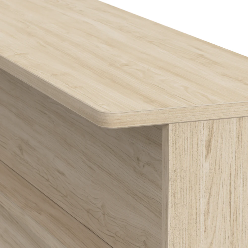 Arrive 60W x 72D L Shaped Reception Desk with Shelf - Image 22