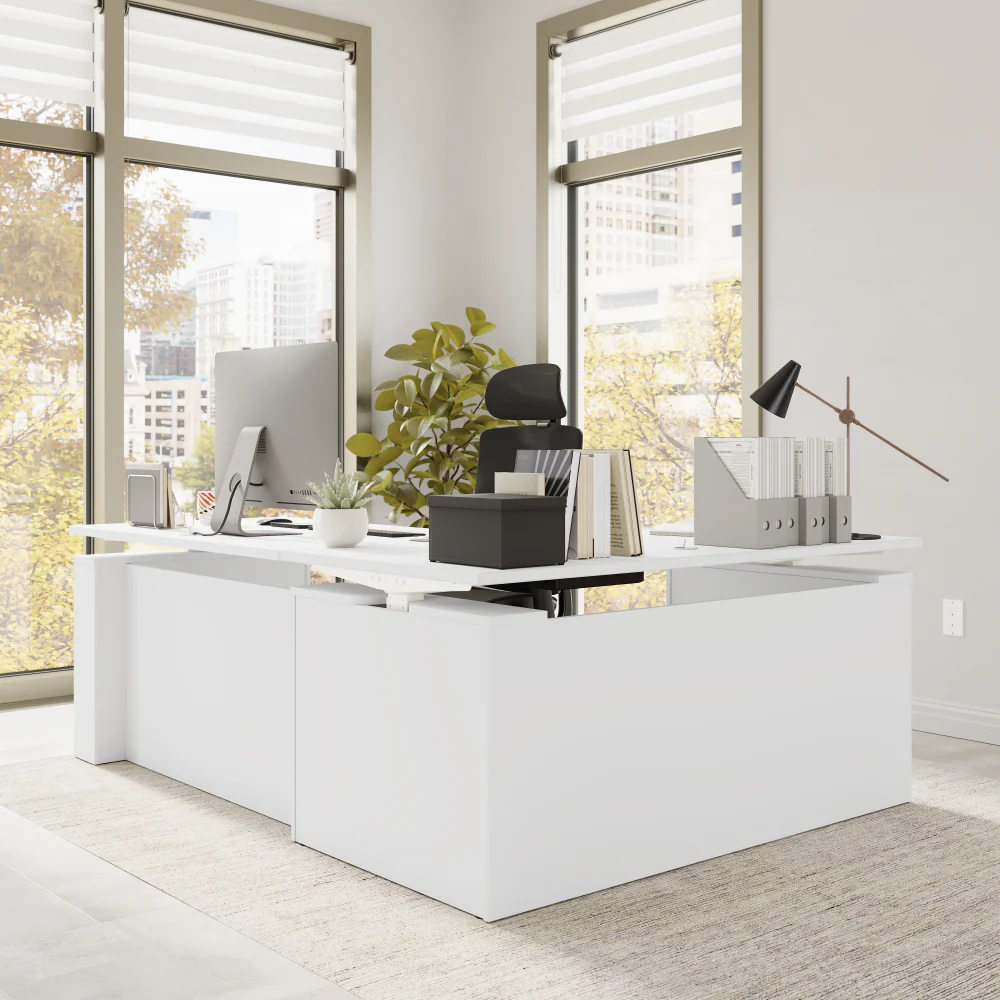 Stratus 60W x 78D Electric Height Adjustable L Shaped Standing Desk - Image 6