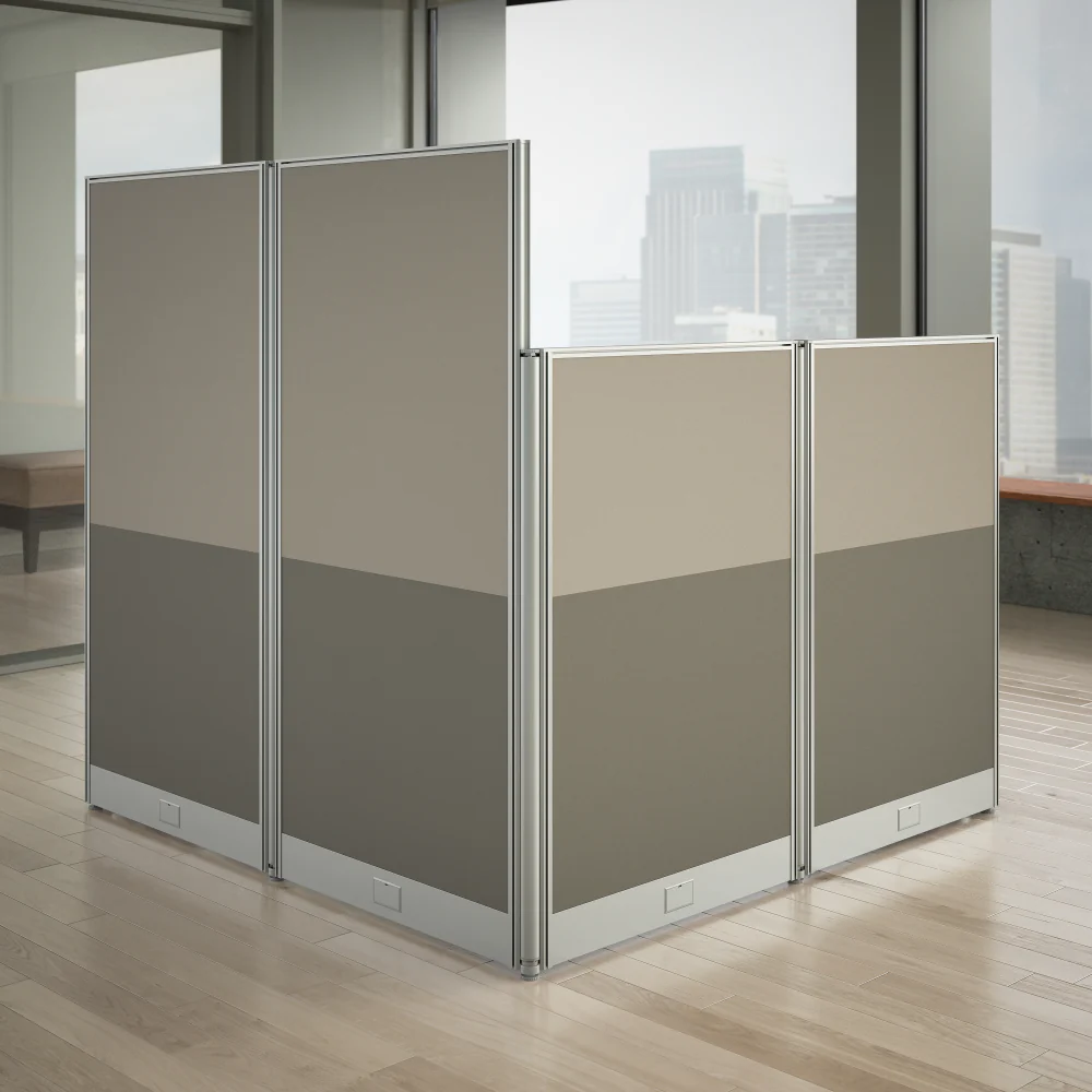 Office in an Hour 65-inch L Shaped Cubicle Desk - Image 21