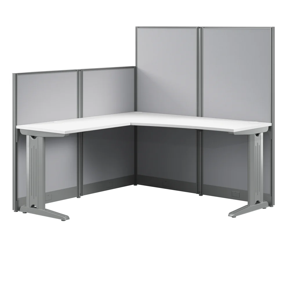 Office in an Hour 65-inch L Shaped Cubicle Desk - Image 8