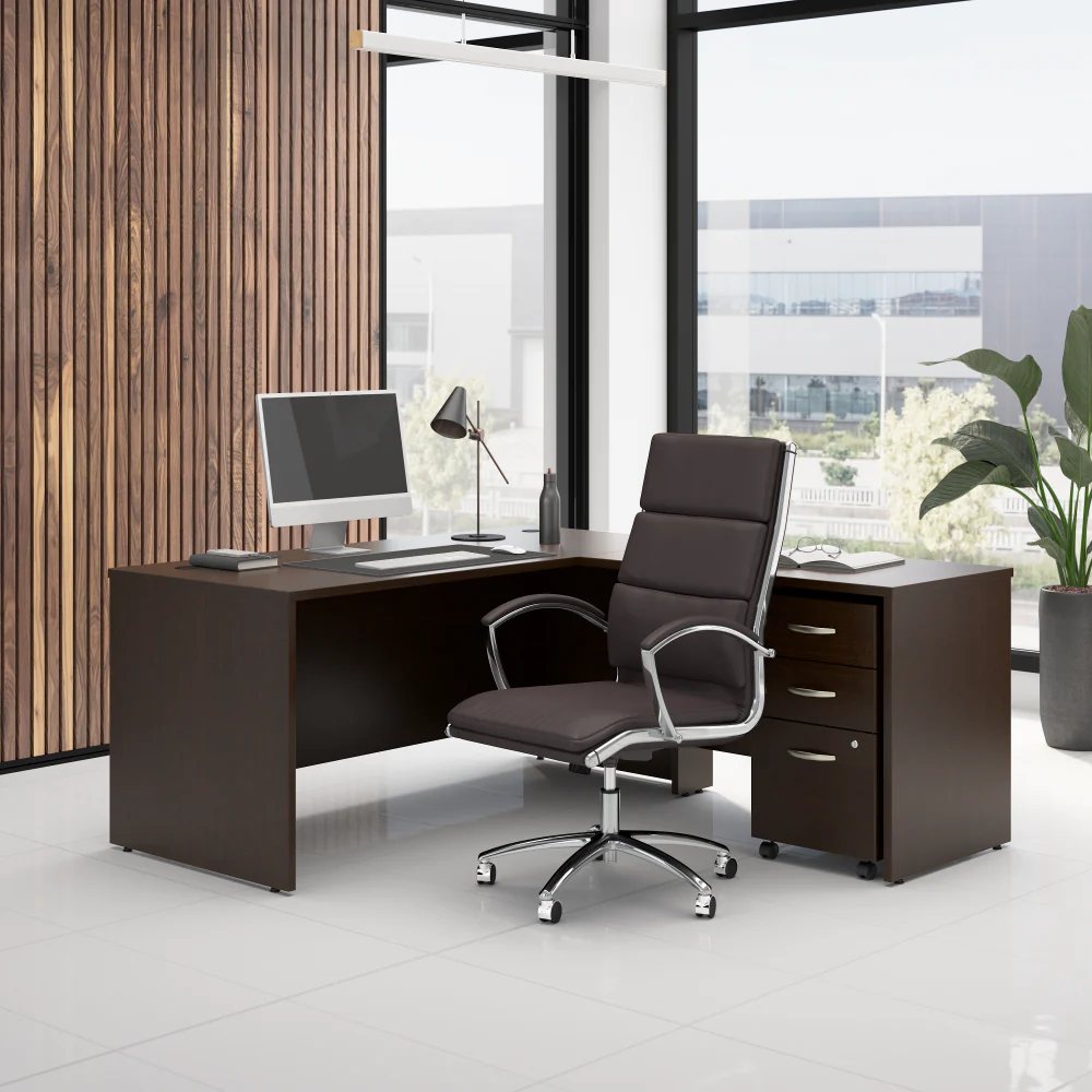Series C 66W L Shaped Desk with 42W Return and Mobile File Cabinet - Image 2
