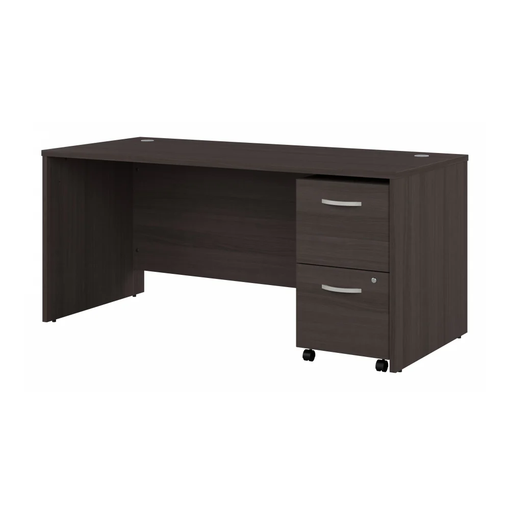 Studio C 66W x 30D Office Desk with 2 Drawer Mobile File Cabinet - Image 4