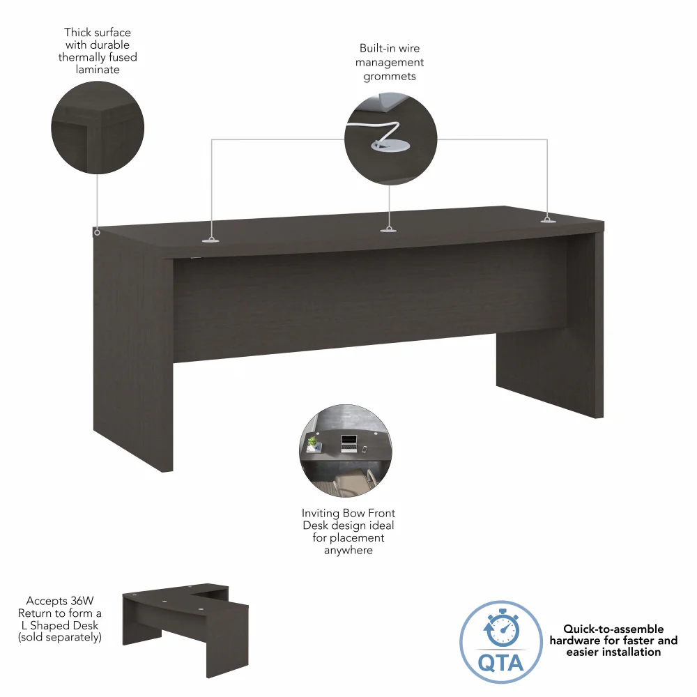 Echo 72W Bow Front Desk - Image 28