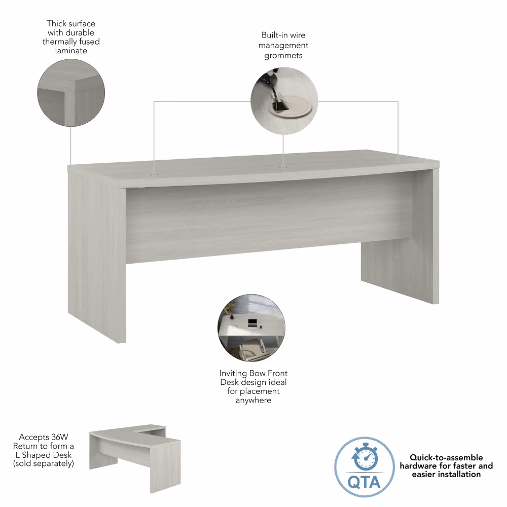 Echo 72W Bow Front Desk - Image 35