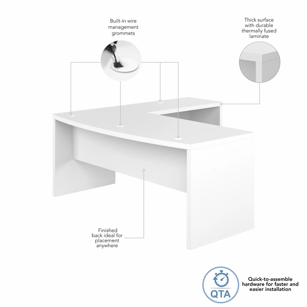 Echo 72W Bow Front L Shaped Desk - Image 18