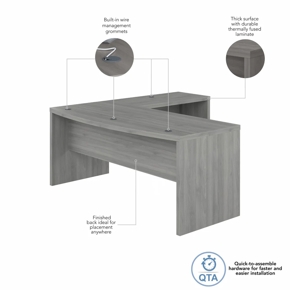 Echo 72W Bow Front L Shaped Desk - Image 24