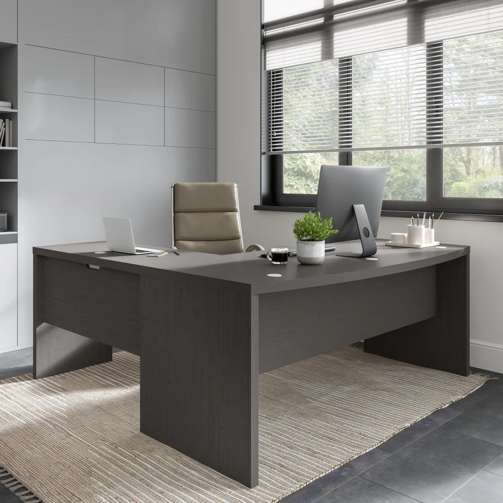 Echo 72W Bow Front L Shaped Desk - Image 8