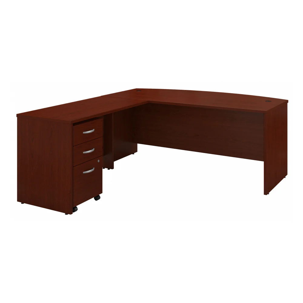 Series C 72W Bow Front L Shaped Desk with 48W Return and Mobile File Cabinet - Image 13